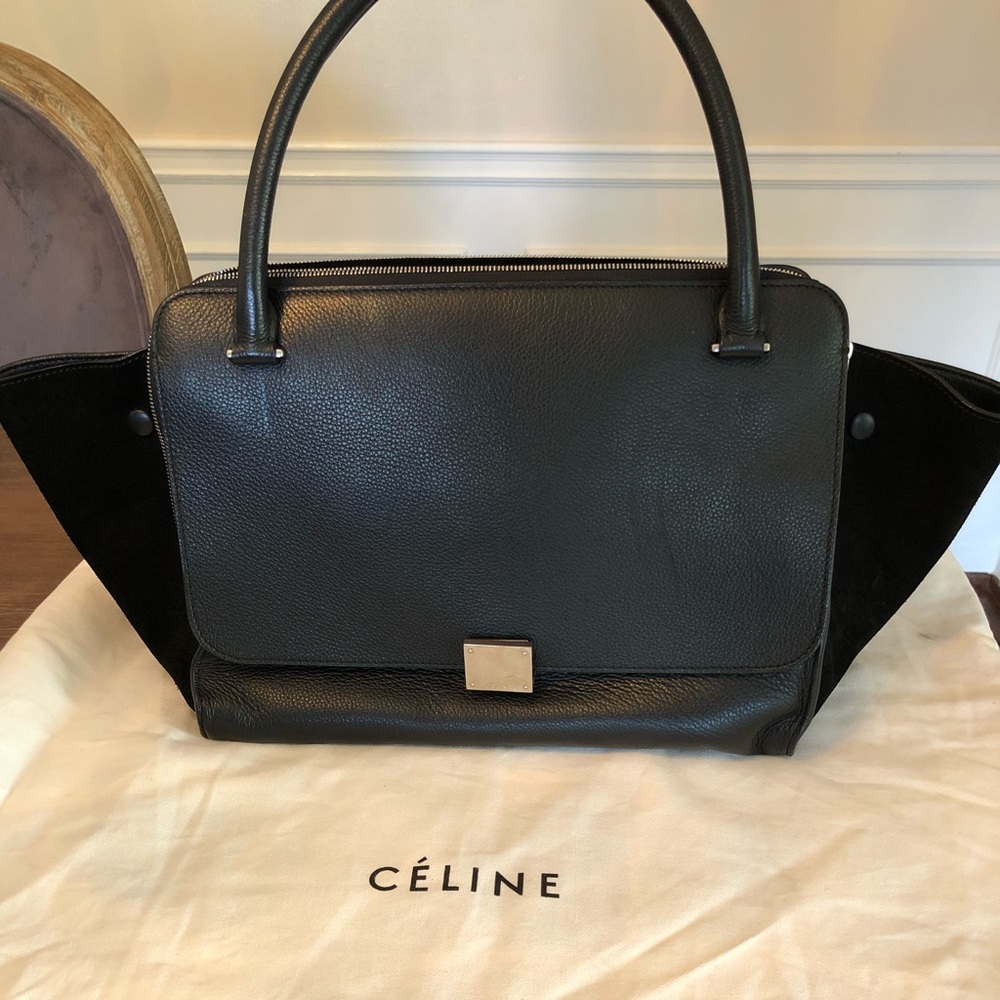 Celine Large Trapeze Black Handbags